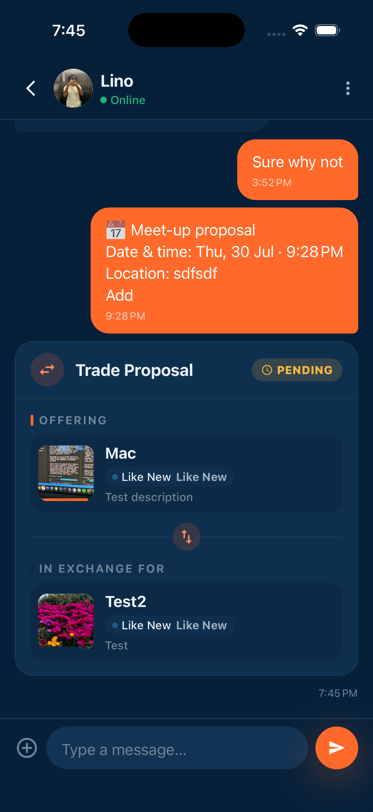 Proposing a swap